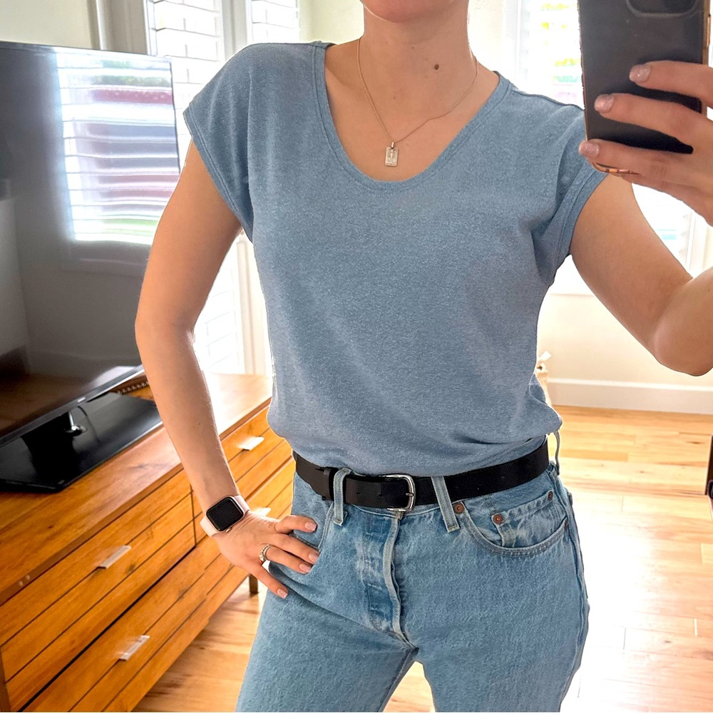 Icy Blue Shimmering Top